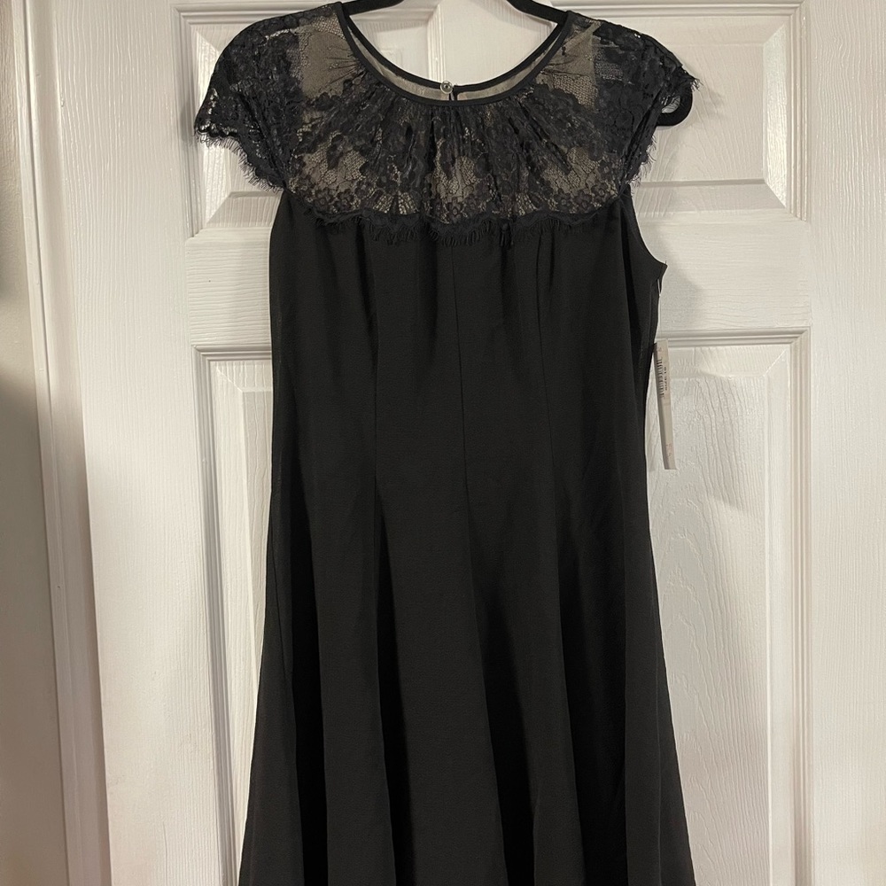 Black dress with lace detailing